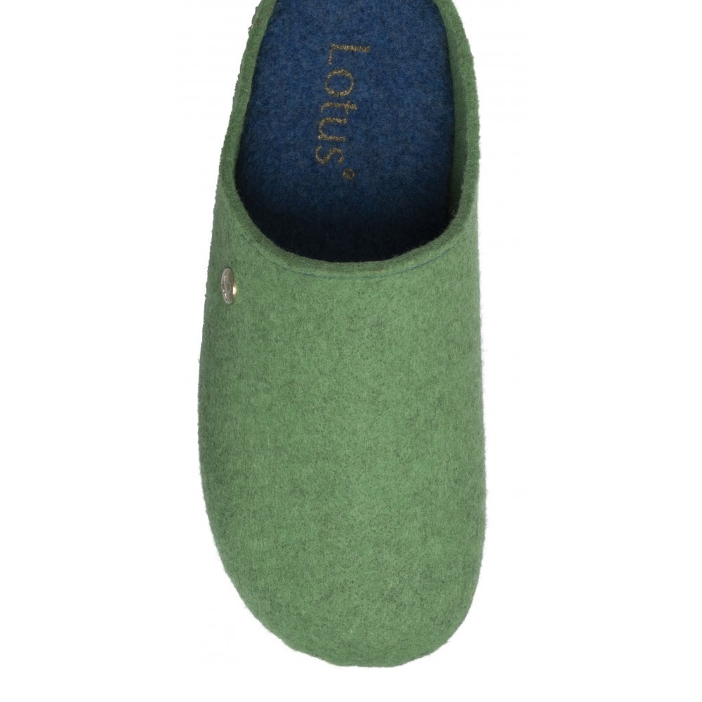 Lotus Rocio Green/Blue Mule Slippers
