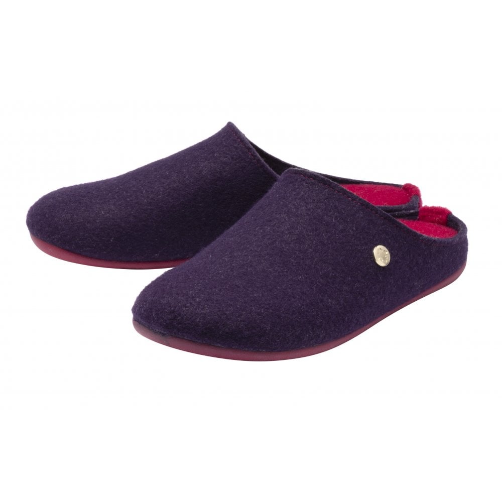 Lotus Rocio Purple/Coral Mule Slipper