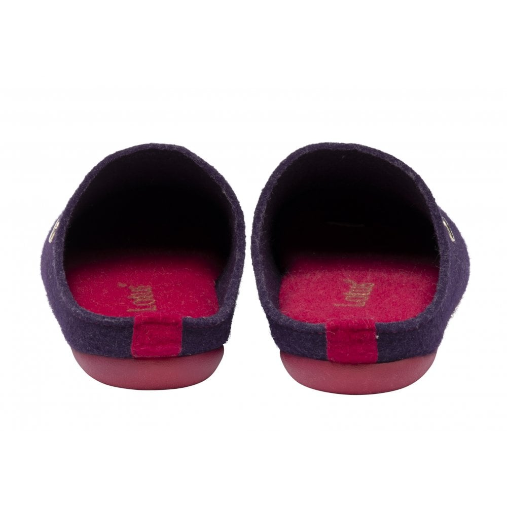 Lotus Rocio Purple/Coral Mule Slipper