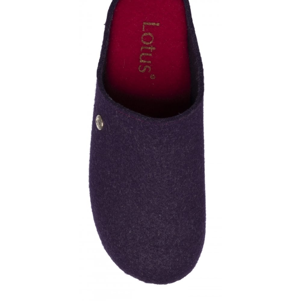 Lotus Rocio Purple/Coral Mule Slipper