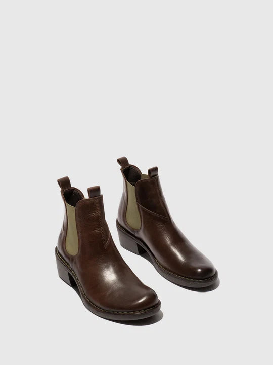 Fly Meme Chelsea Boot Brown/Green