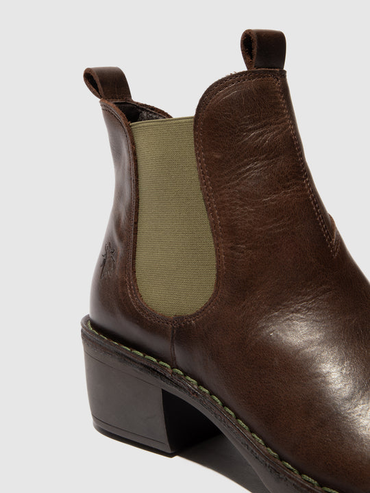 Fly Meme Chelsea Boot Brown/Green