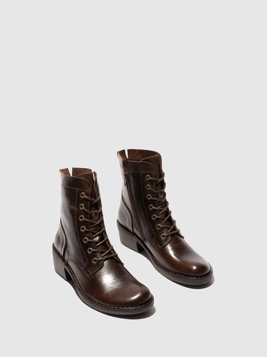 Fly Milu Lace up Boot Brown