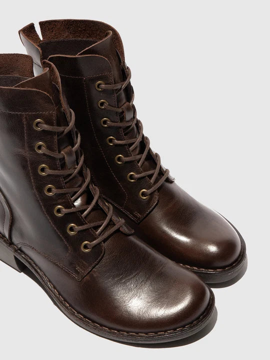 Fly Milu Lace up Boot Brown
