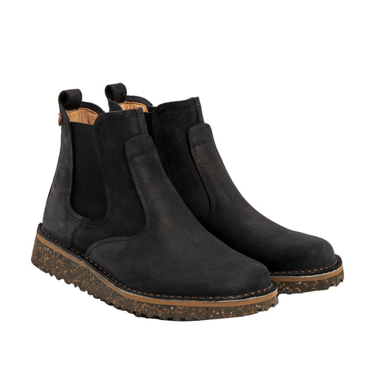 El Naturlista N5632 black pull on ankle boot