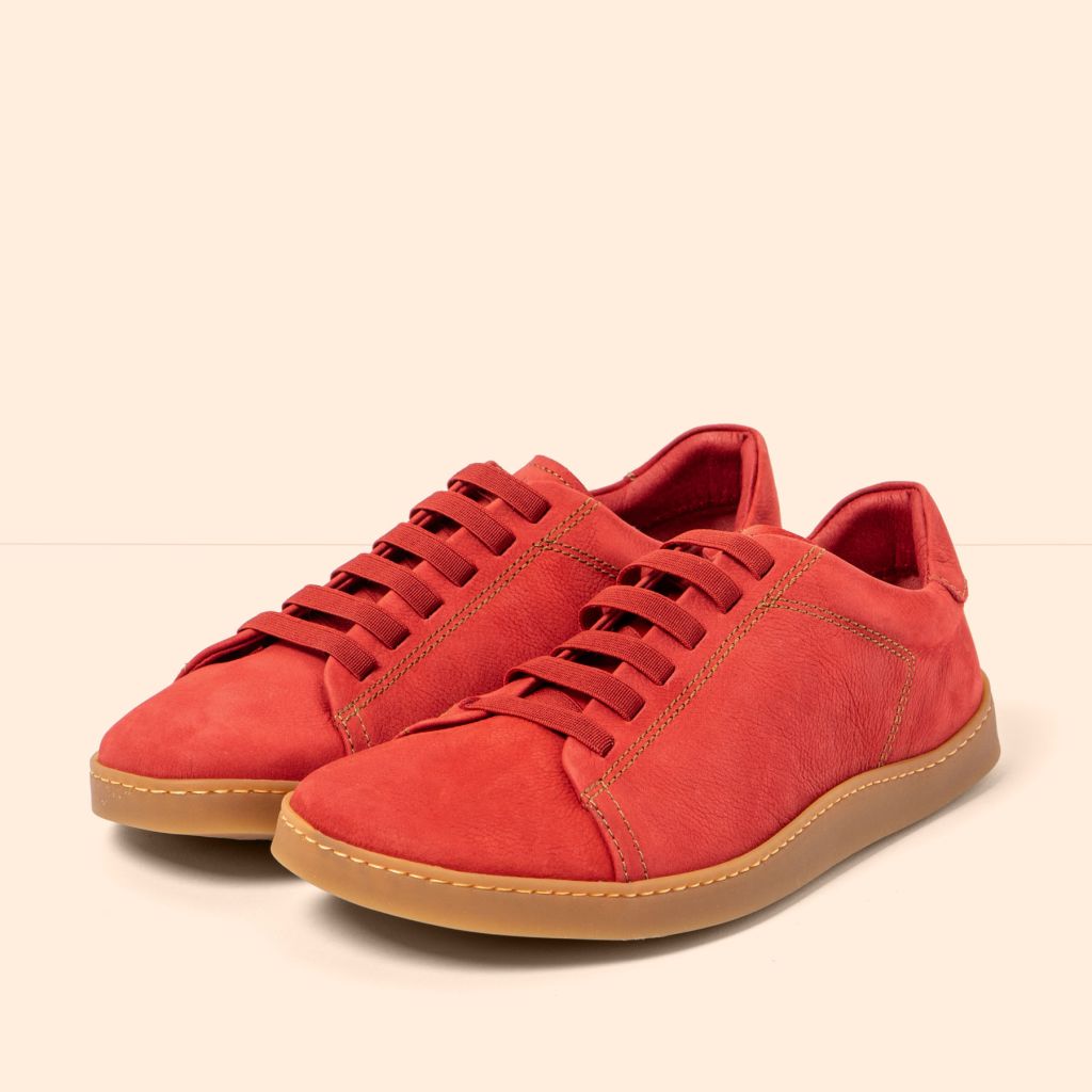 N5910L Nobuck Tibet/Origen Elasticated lace Barefoot trainer