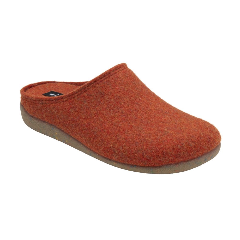Lotua Orange Alba mule slippers