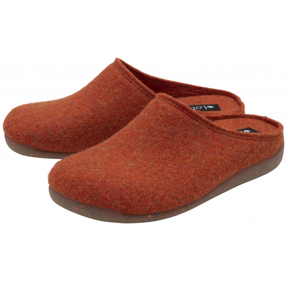 Lotua Orange Alba mule slippers