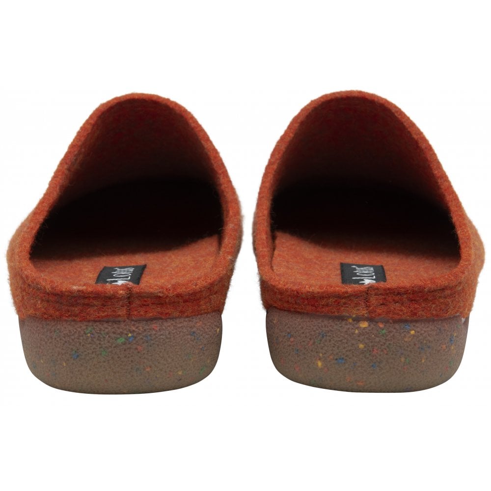 Lotua Orange Alba mule slippers