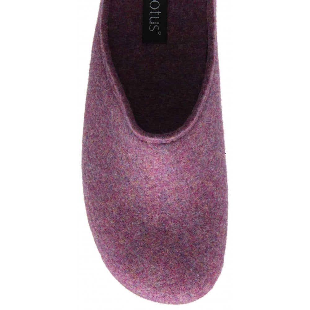 Lotus Alba Purple Mule Slipper