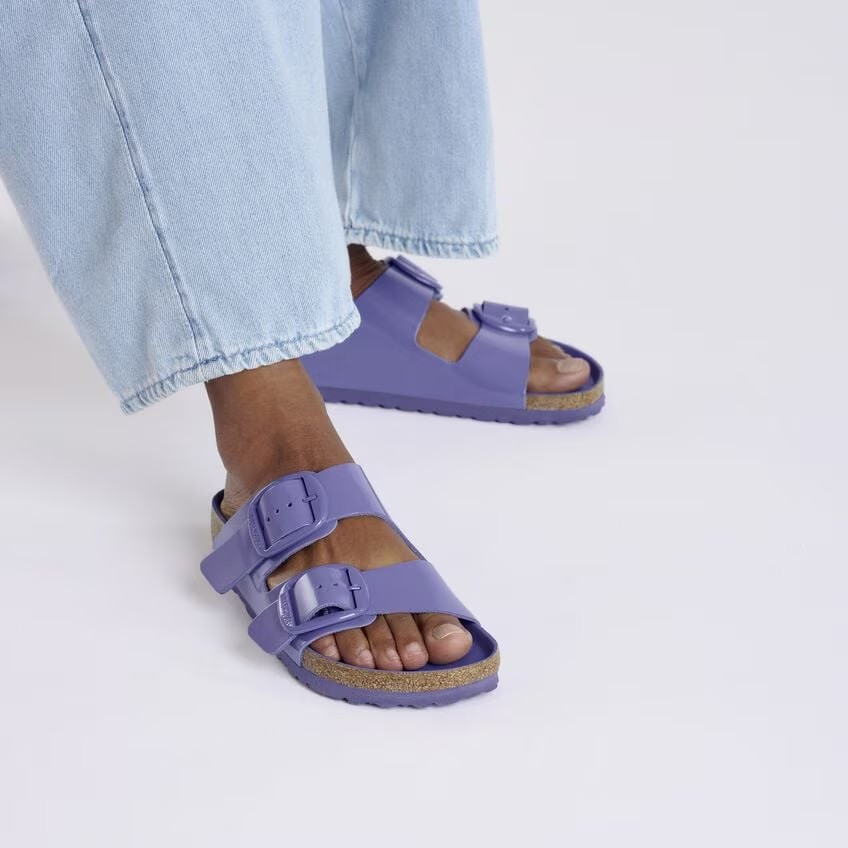 Birkenstock Arizona big buckle leather patent high shine purple dusk