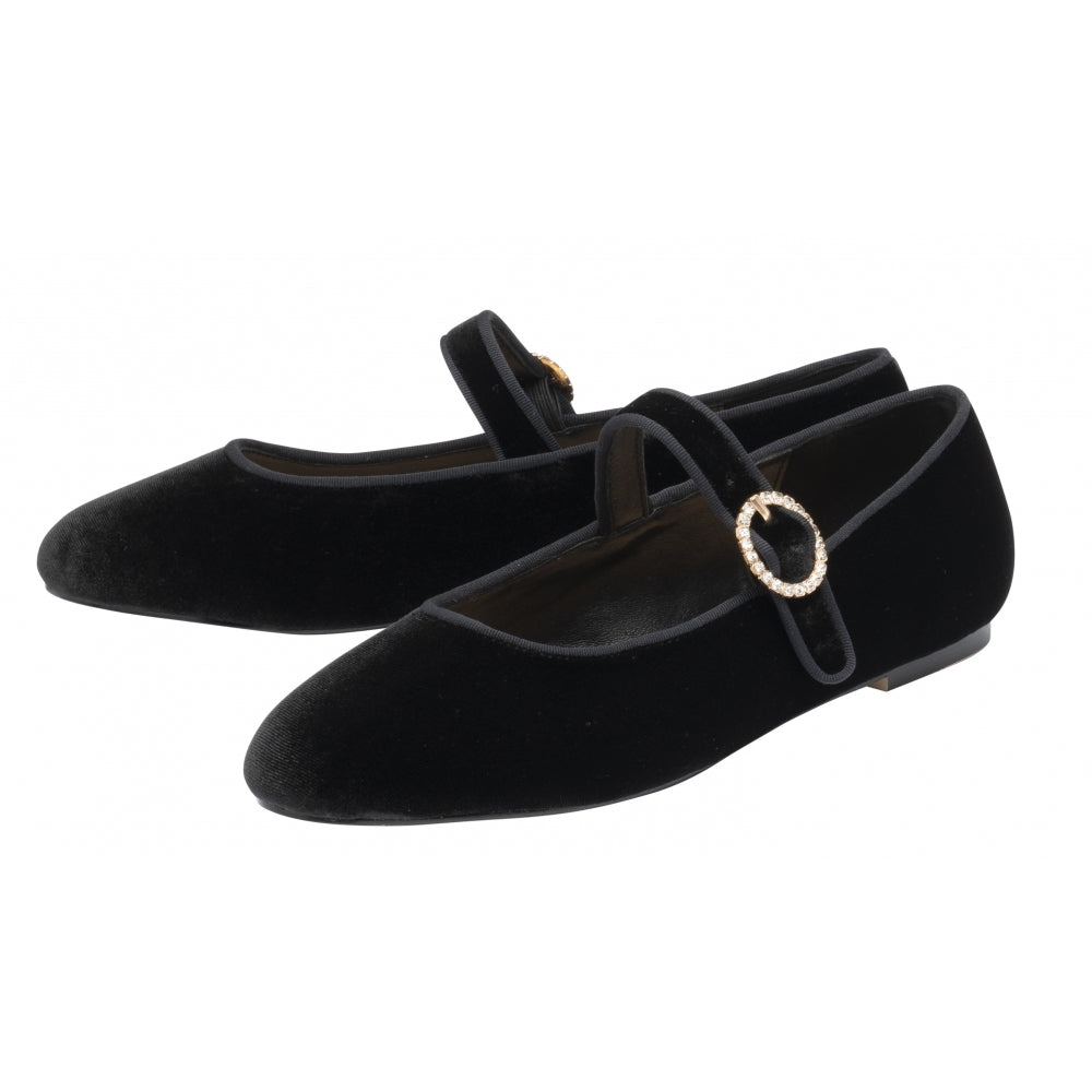 Ravel Caxton Velvet Black flats