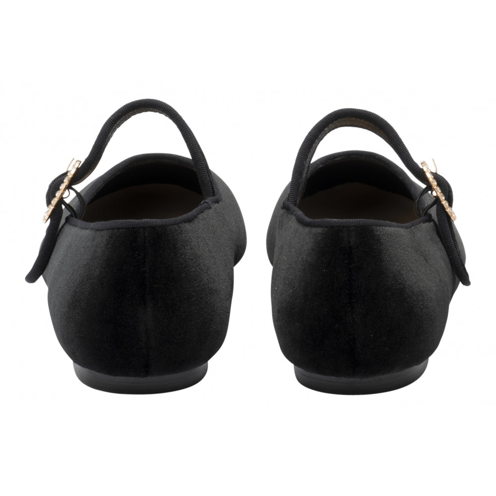 Ravel Caxton Velvet Black flats