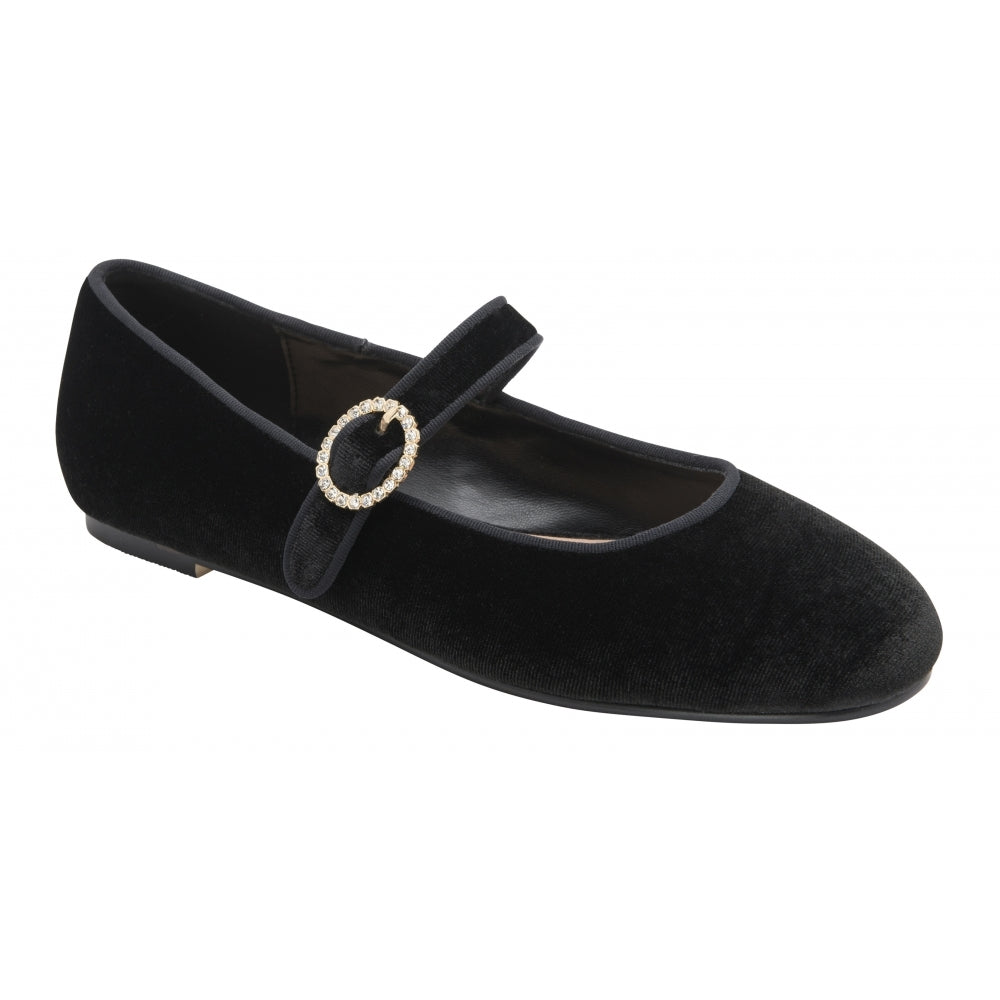 Ravel Caxton Velvet Black flats