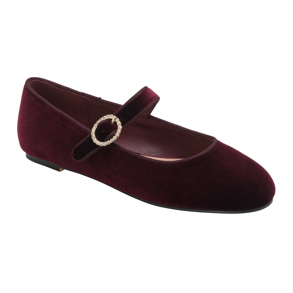 Ravel Caxton Velvelt Burgundy flats