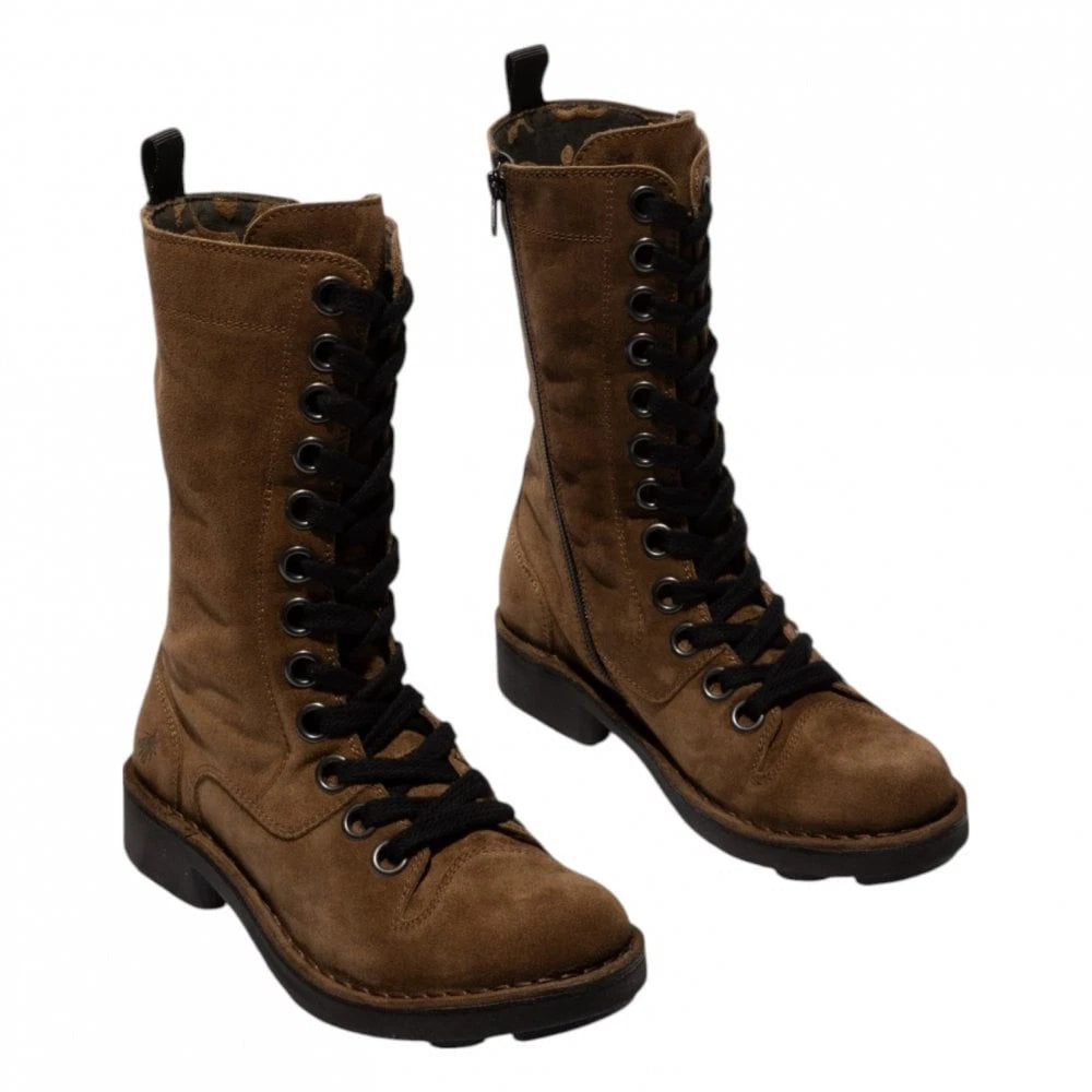 Fly Nole Oil Suede Elephant lace up boot