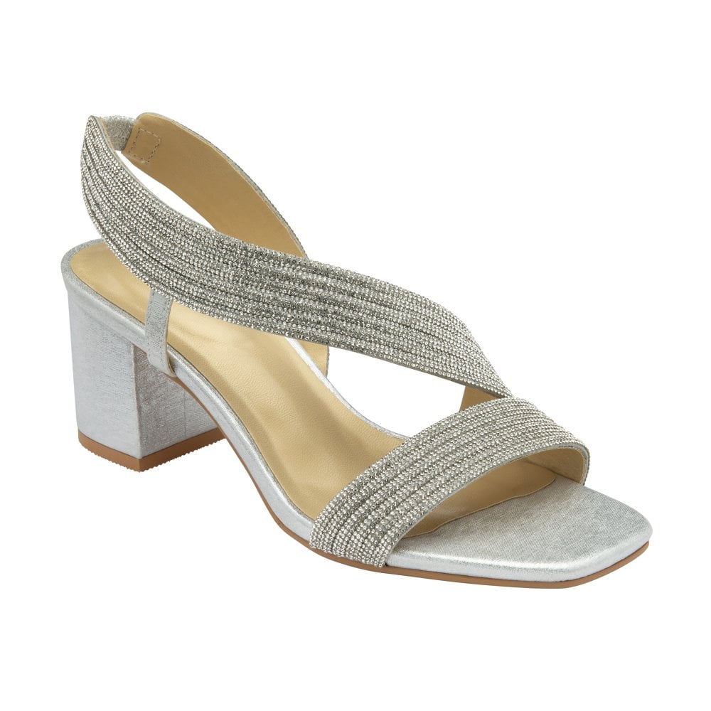 Lotus Silver Galacia block-heel sandals
