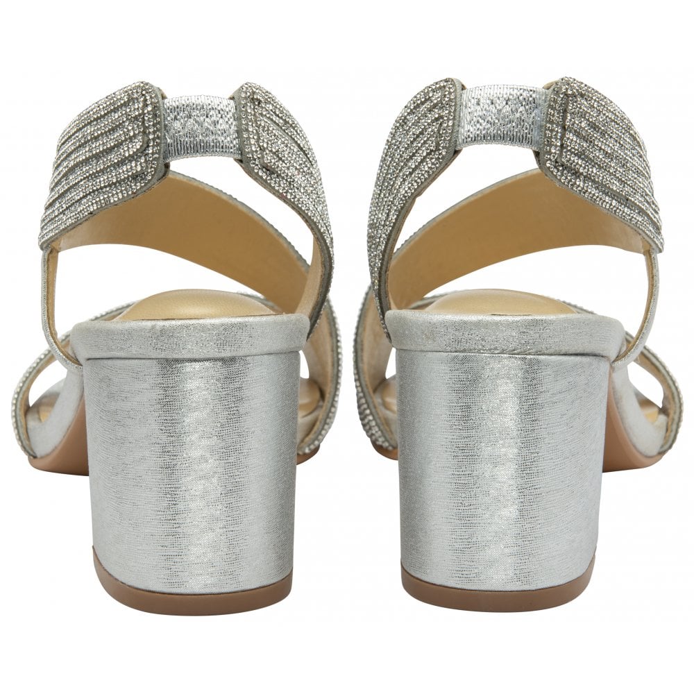 Lotus Silver Galacia block-heel sandals