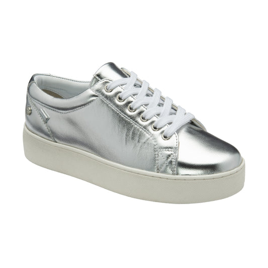 Ravel silver lace up trainer