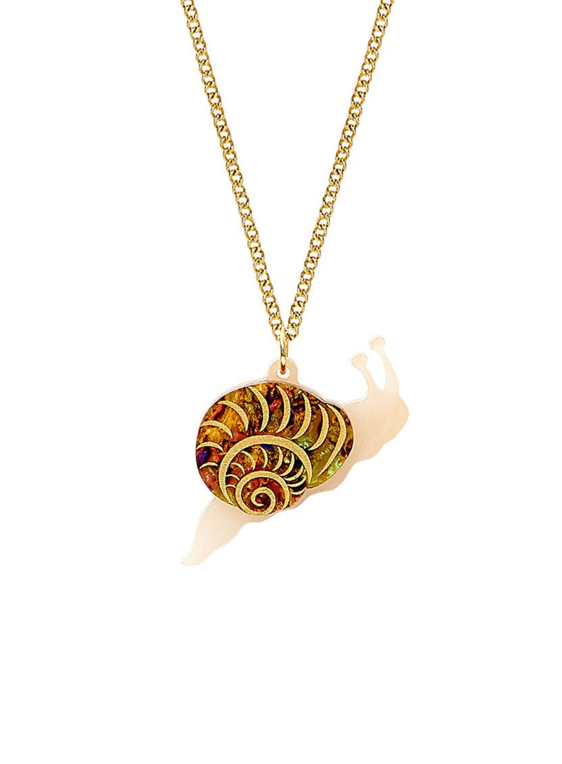 Tatty Devine snail pendant necklace