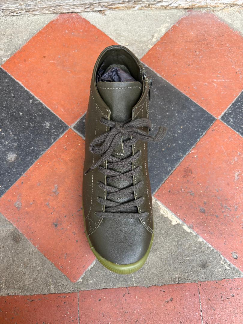 Softinos Ibbi Supple Leather, Army High Trainer