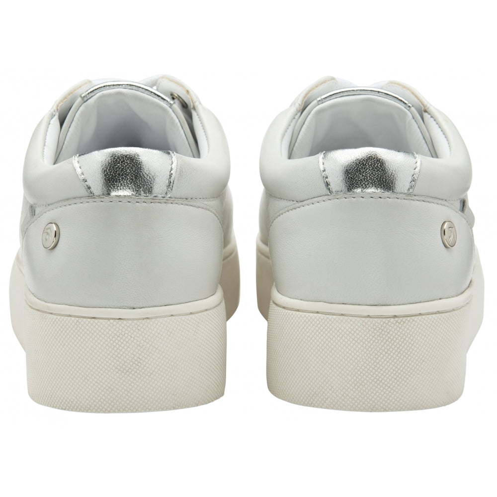Ravel white lace up trainer