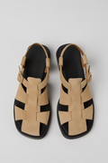 Camper Dana beige nubuck fisherman sandal