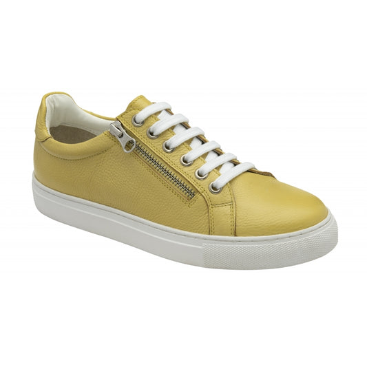 Ravel lace up trainer yellow