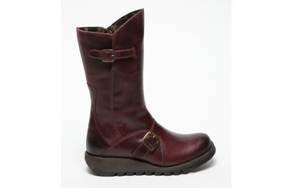 Mes 2 Purple leather zip up mid boot - Imeldas Shoes Norwich