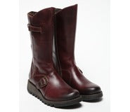 Mes 2 Purple leather zip up mid boot - Imeldas Shoes Norwich