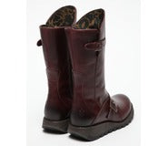 Mes 2 Purple leather zip up mid boot - Imeldas Shoes Norwich
