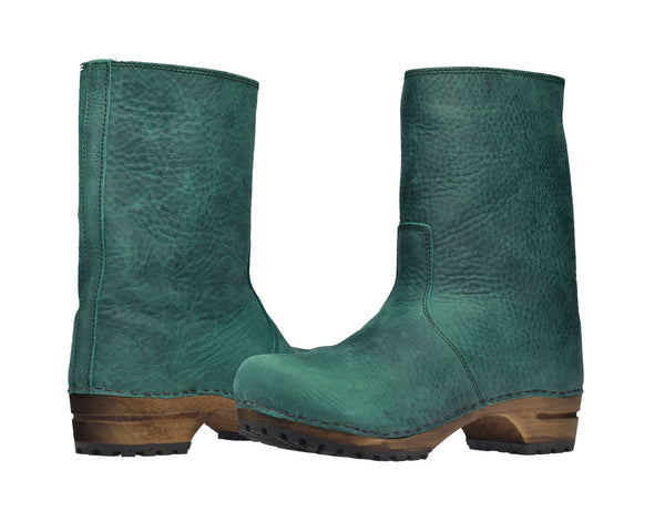 Sanita Risotto clog ankle boot green - Imeldas Shoes Norwich