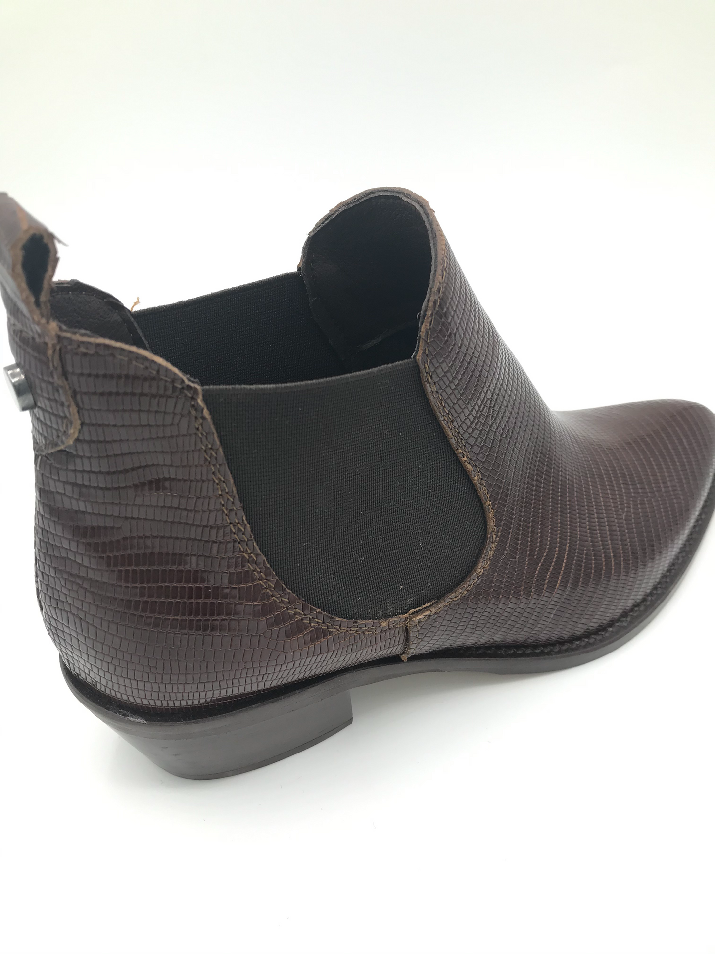 Alpe 4010 brandy snake effect Chelsea slip on boot - Imeldas Shoes Norwich