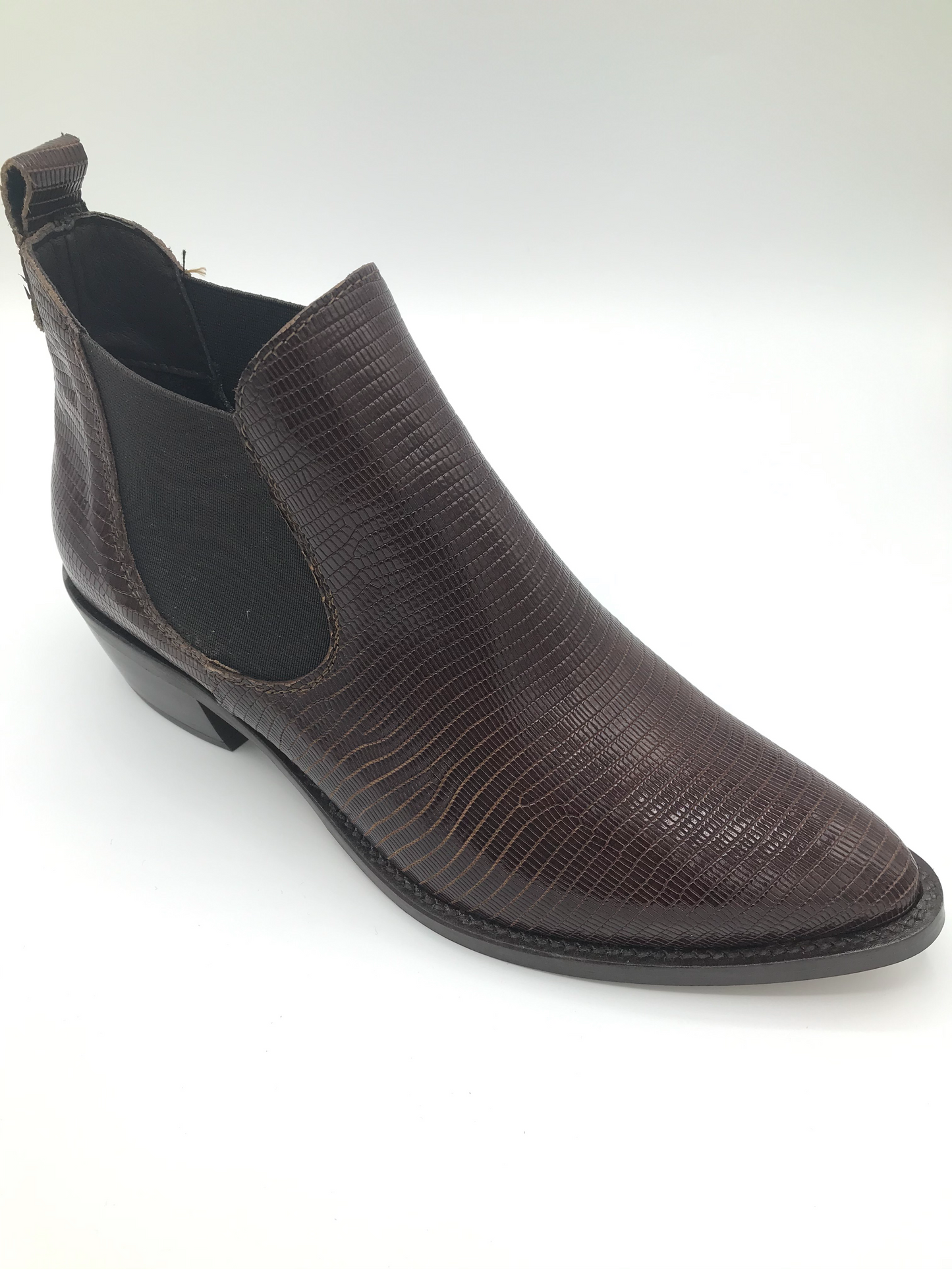 Alpe 4010 brandy snake effect Chelsea slip on boot - Imeldas Shoes Norwich