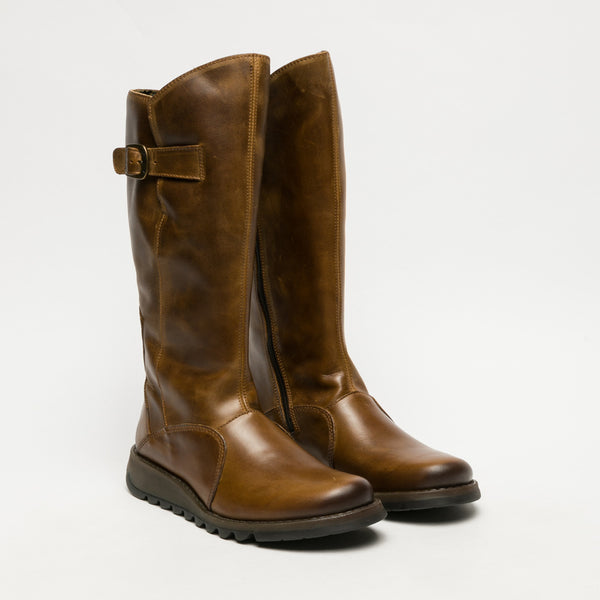 Mol 2 Camel leather Knee High zip up boot