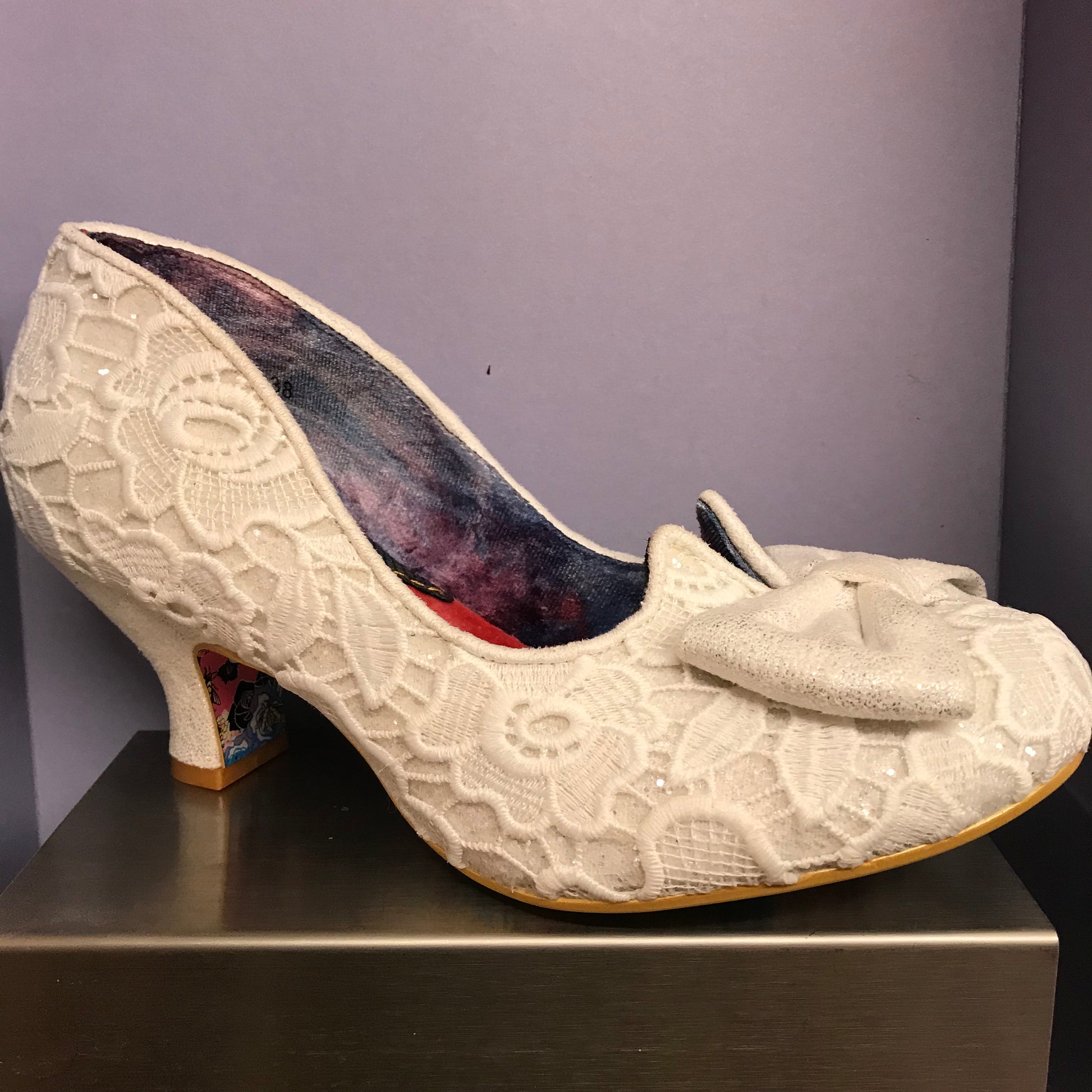 Irregular choice 4136-04 dazzle razzle bridal shoes - Imeldas Shoes Norwich