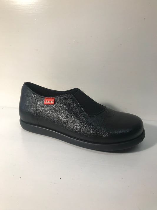 Clamp Bevan Black leather slip on shoe - Imeldas Shoes Norwich