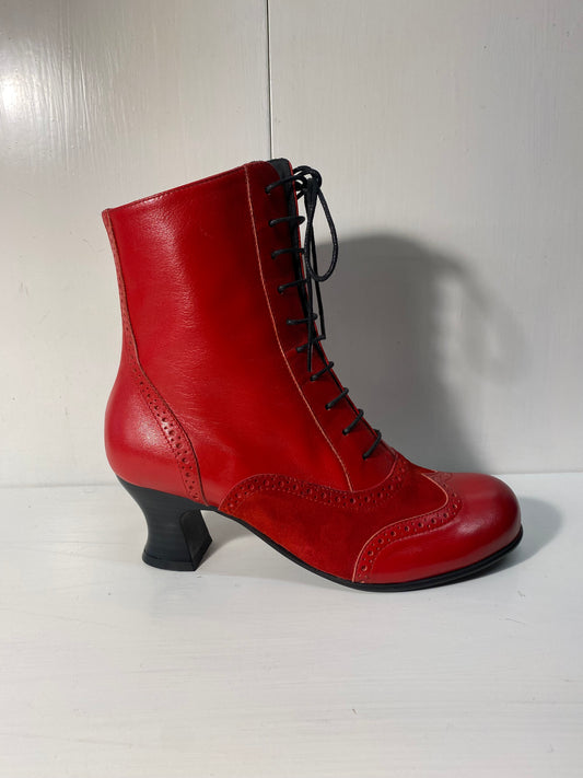 Vladi Red Boots - Imeldas Shoes Norwich