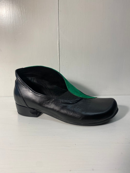 Vladi Black and Green Shoe - Imeldas Shoes Norwich