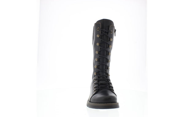 Ster Black lace up/ Zip mid boot