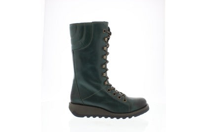 Ster petrol lace up/Zip up mid boot - Imeldas Shoes Norwich