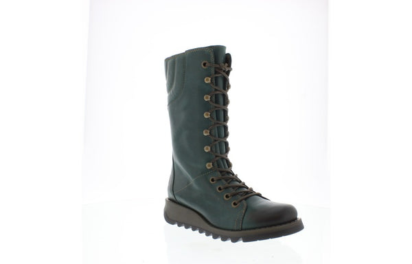 Ster petrol lace up/Zip up mid boot