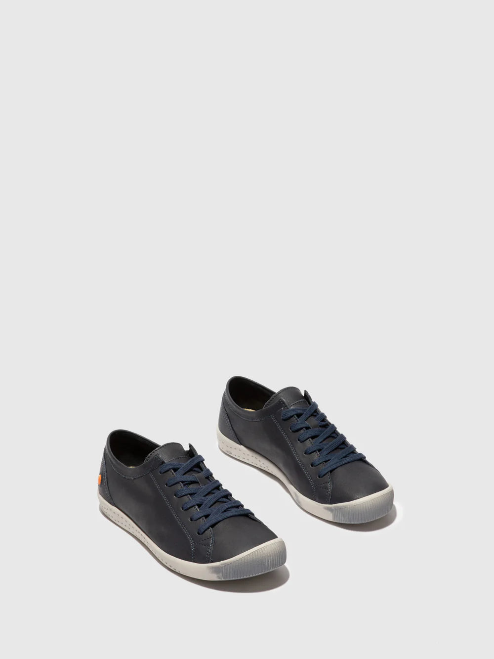 Softinos Lace-up Trainers ISLA SMOOTH NAVY - Imeldas Shoes Norwich