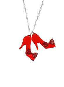 Ruby slipper necklace