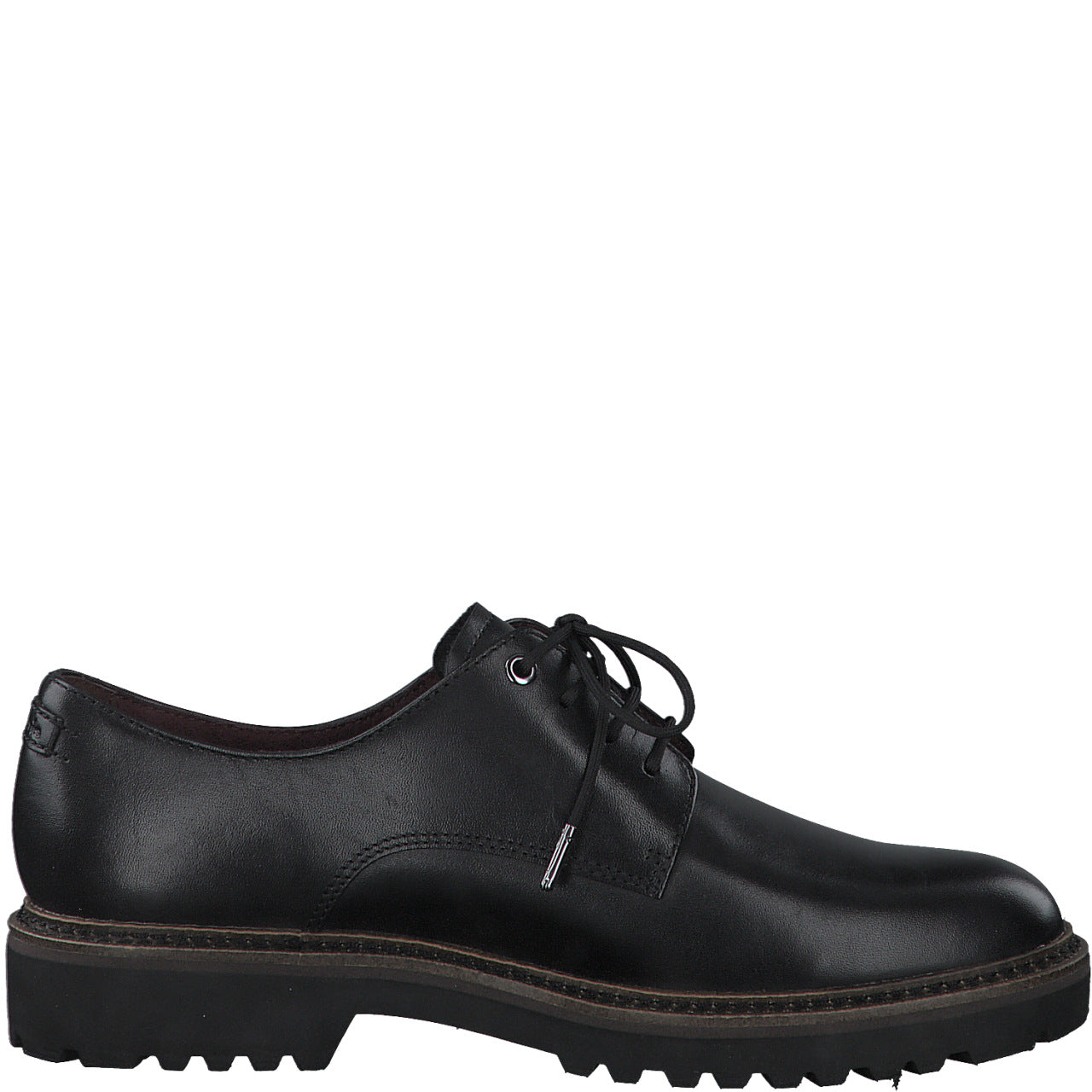 Tamaris 1-1-223723-27 lace up black shoe - Imeldas Shoes Norwich