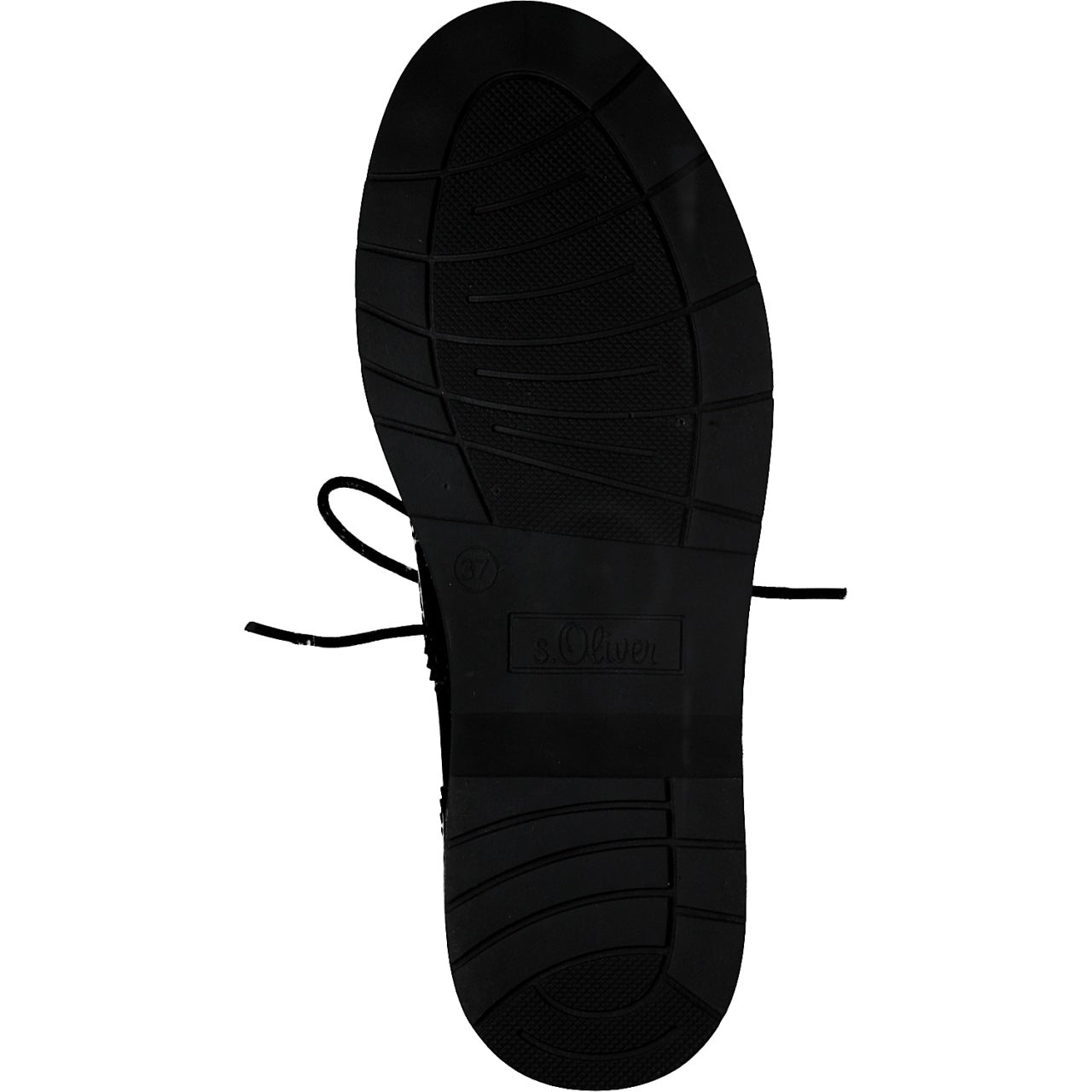 S Oliver Womens Shoe 23604 Black brogue - Imeldas Shoes Norwich