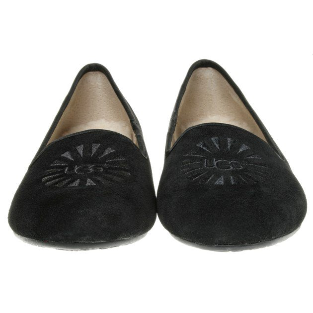 Ugg Alloway black slip on flat house shoe - Imeldas Shoes Norwich