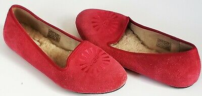 Ugg Alloway sangria slip on flat house shoe - Imeldas Shoes Norwich