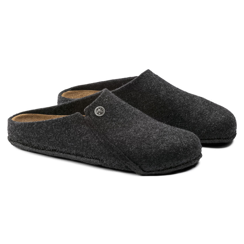 Birkenstocks Zermatt wool Anthracite slipper - Imeldas Shoes Norwich