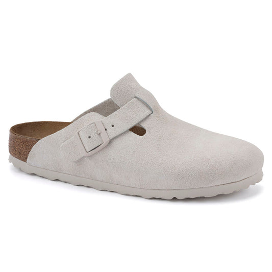 Birkenstock Boston Suede Leather Antique White